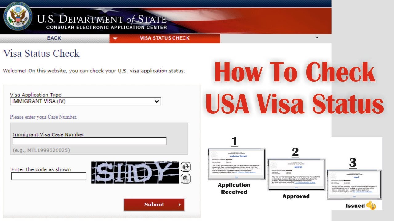 US Visa Status Enquiry